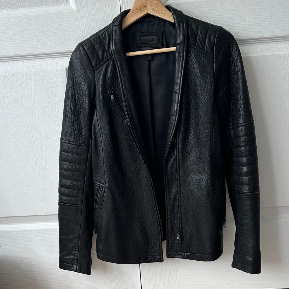 Danier Genuine Women's Black Leather Jacket